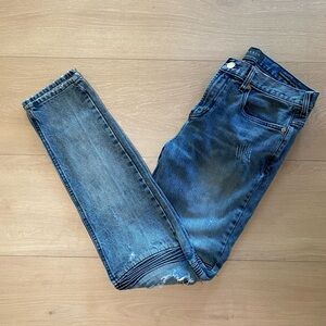 Pacsun Comfort Stretch Stacked Skinny Distressed Moto Jeans 31x32
